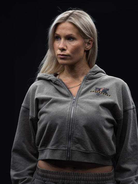ASPEN cropped zipper hoodie