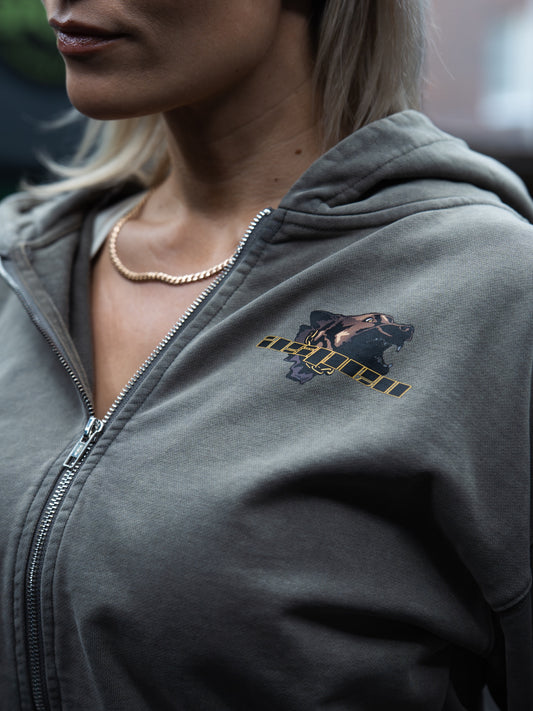 ASPEN cropped zipper hoodie